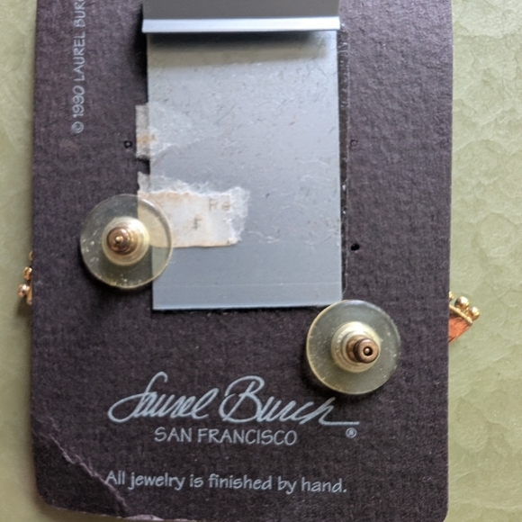 Laurel Burch Gold Sun Earrings NWT - Picture 2 of 3